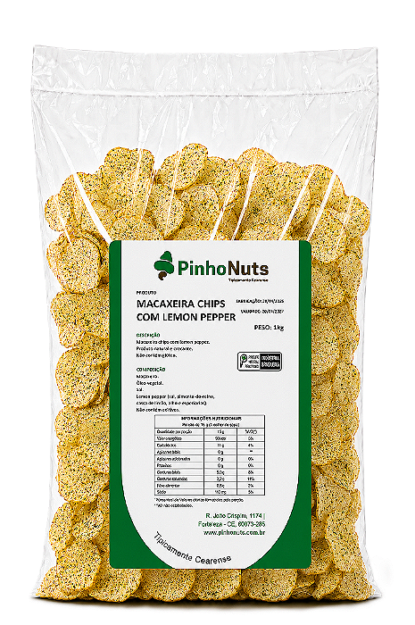Macaxeira Chips com Lemon Pepper - Pinho Nuts