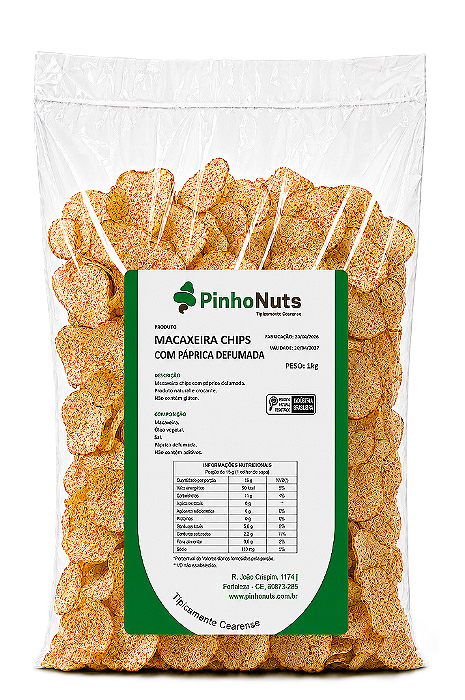 Macaxeira Chips com Páprica Defumada - Pinho Nuts
