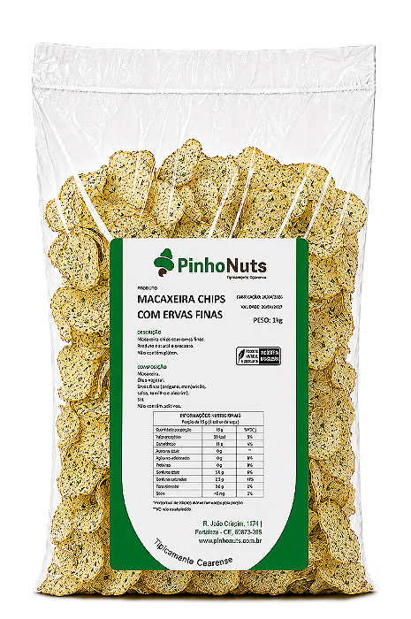 Macaxeira Chips com Ervas Finas - Pinho Nuts