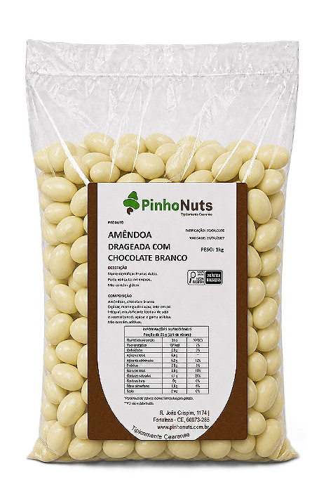 Amêndoa Drageada com Chocolate Branco - Pinho Nuts