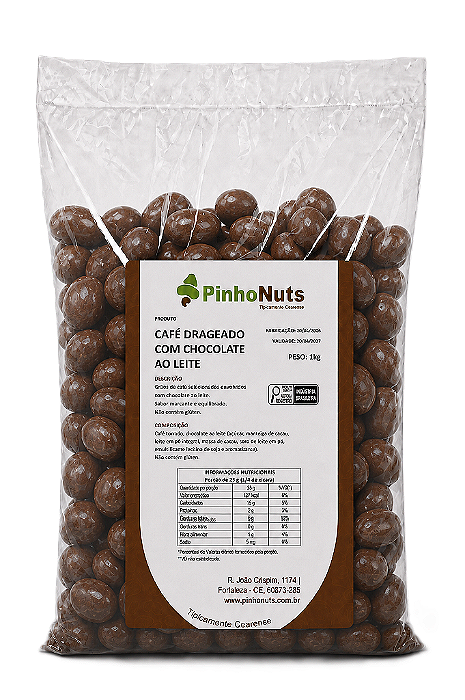 Cafe Drageado com Chocolate Ao Leite - Pinho Nuts