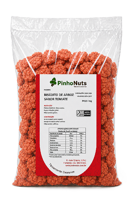 Biscoito de Arroz Sabor Tomate - Pinho Nuts