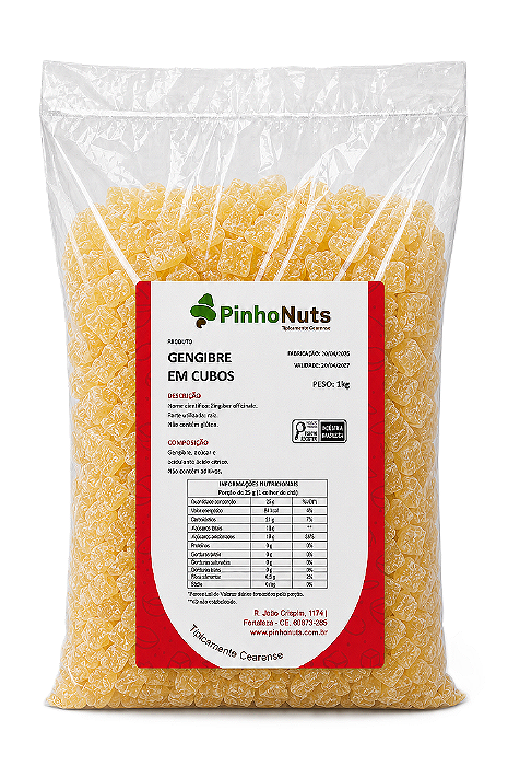 Gengibre em Cubos - Pinho Nuts
