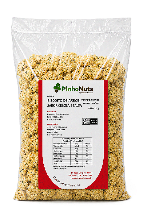 Biscoito de Arroz Sabor Cebola e Salsa - Pinho Nuts