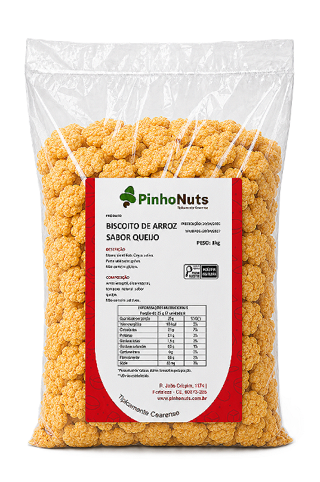 Biscoito de Arroz Sabor Queijo - Pinho Nuts