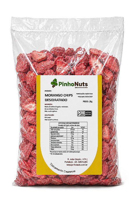 Morango Chips Desidratado - Pinho Nuts