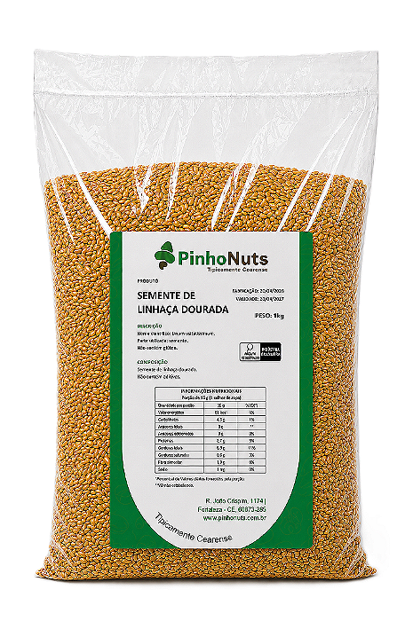 Semente de Linhaça Dourada - Pinho Nuts