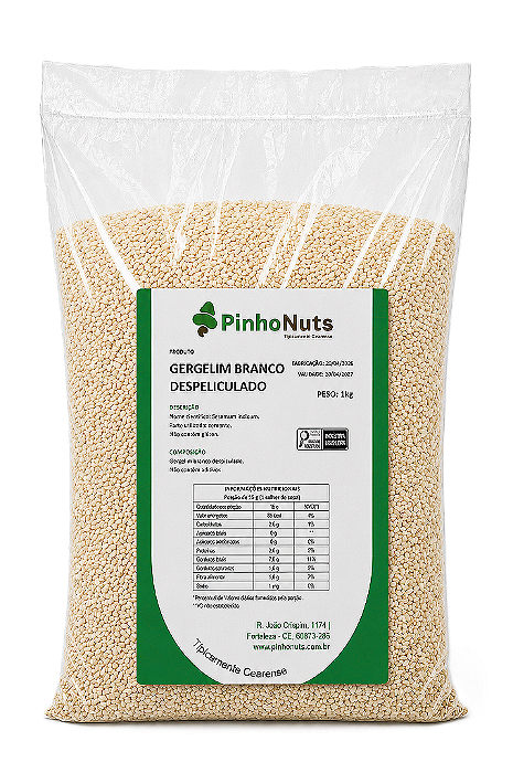 Gergelim Branco Despeliculado - Pinho Nuts