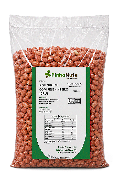Amendoim com Pele - Inteiro (cru) - Pinho Nuts