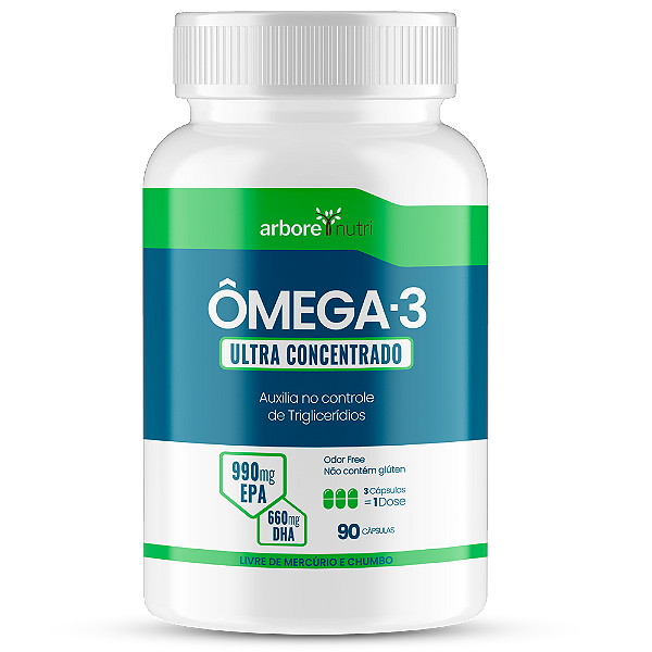 Ômega-3 Ultra Concentrado – EPA 990 mg / DHA 660 mg | 90 Cápsulas Arbore Nutri