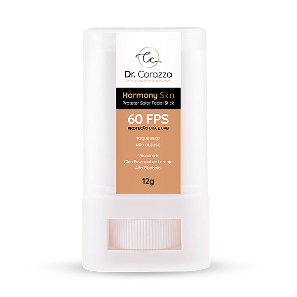 Protetor Solar Facial Harmony Skin FPS 60 Stick 12g | Dr. Corazza