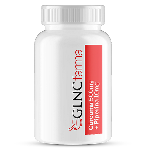 Cúrcuma 500 mg + Piperina 10 mg 60 Cápsulas
