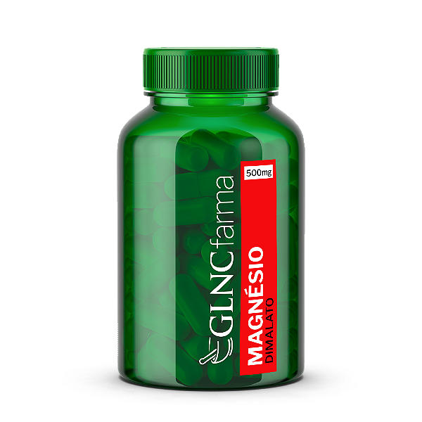Magnésio Dimalato 500 mg 120 Cápsulas (120 doses)