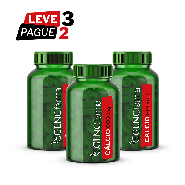 Combo Cálcio 600 mg 60 cápsulas