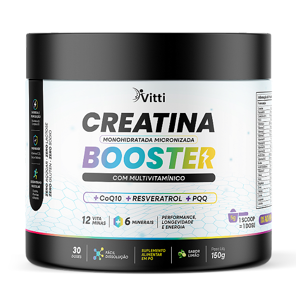 Creatina Booster com Multivitamínico 30 Doses 150g | Vitti