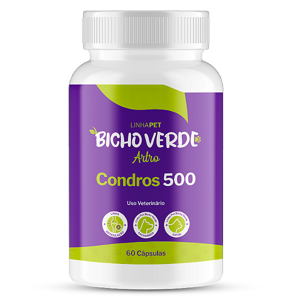 Condros 500 - 60 Cápsulas | Linha Pet Bicho Verde