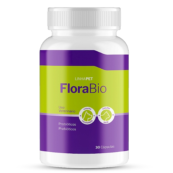 FloraBio – Prebióticos & Probióticos Pet - 30 Cápsulas | Bicho Verde GLNC
