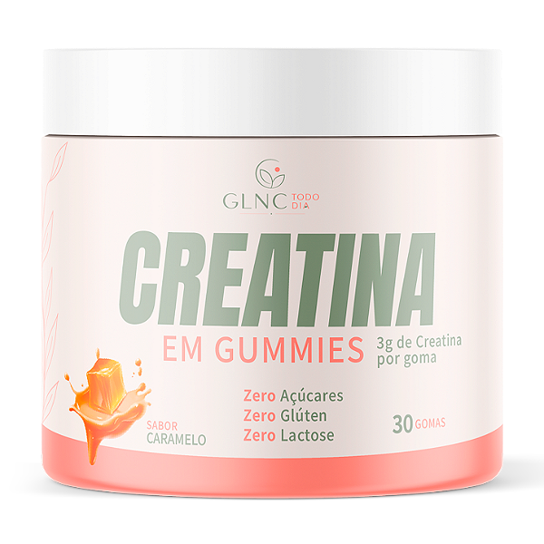 Creatina Gummies Sabor Caramelo 30 Gomas GLNC Todo dia