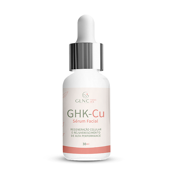 GHK-Cu (Peptídeo de Cobre) Sérum Facial 30ml GLNC Todo dia
