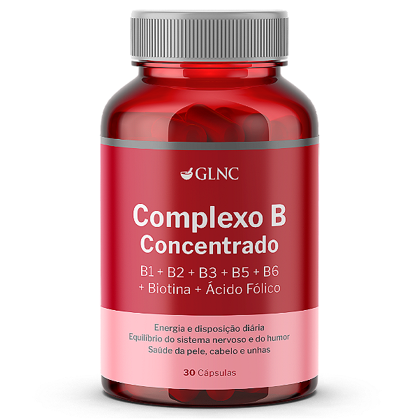 Complexo B Concentrado (B1 + B2 + B3 + B5 + B6 + Biotina + Ácido Fólico)