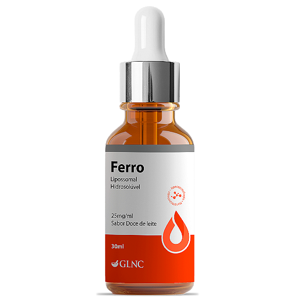 Ferro Lipossomal e Hidrossolúvel 30 ml (25 mg/ml) - TASTE FREE