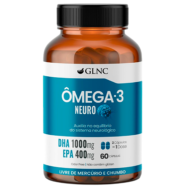 Ômega 3 Neuro – 1000 mg DHA + 400 mg EPA | 60 Cápsulas