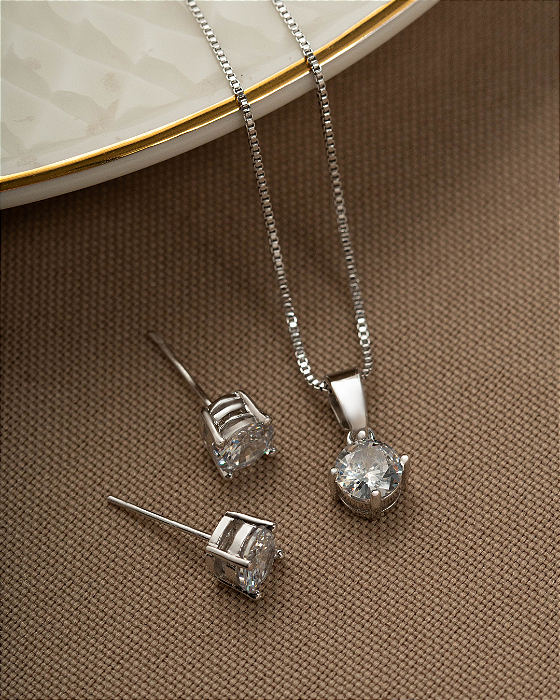 Trio Ponto de Luz Prata