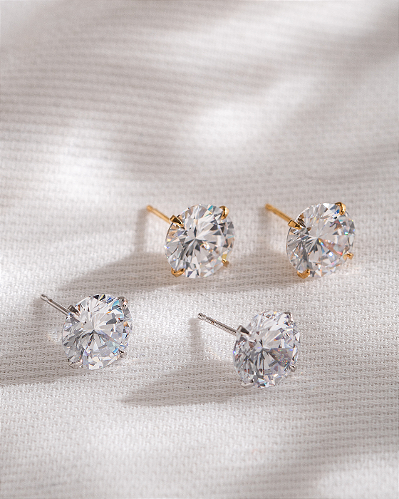 Brinco Ponto de Luz Grande Dourado