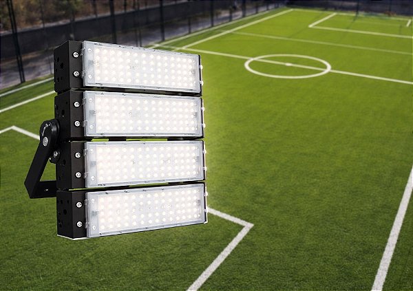 REFLETOR LED MODULAR 200W = 04X 50W 6500K - BRANCO FRIO - ALTA POTENCIA - 20.000 LUMENS - IP67