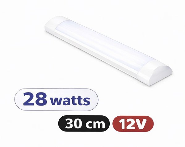 LUMINÁRIA LED AUTOMOTIVA 12 VOLTS - 28 WATTS - 30 CM