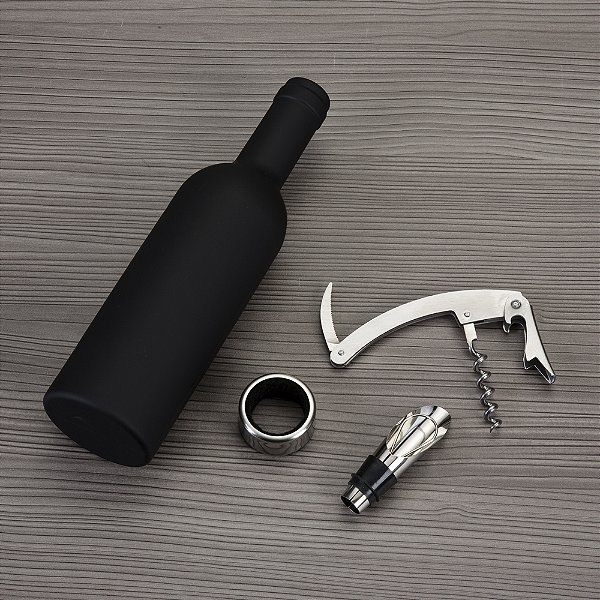 Conjunto para Vinho - formato Garrafa | 3 Peças