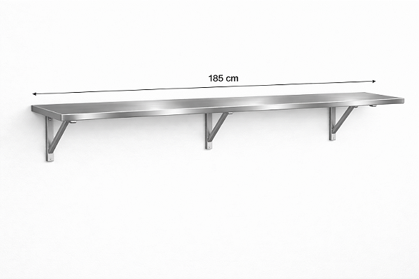 Prateleira Aérea em Inox 430 - 185x35cm