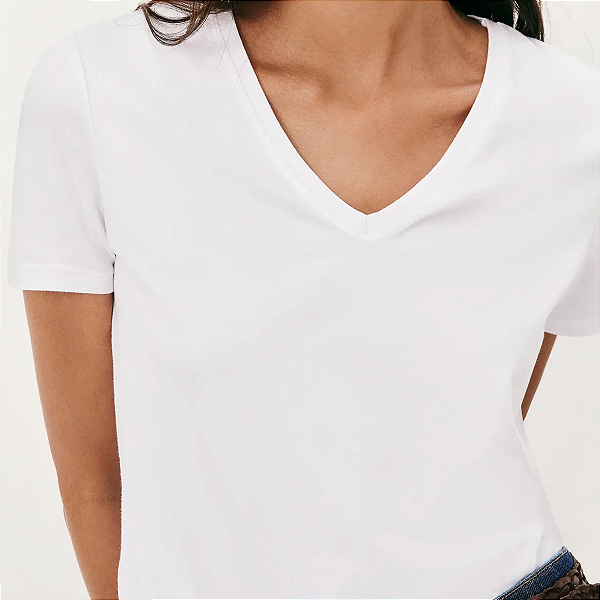 Blusa Basica Feminina Decote V