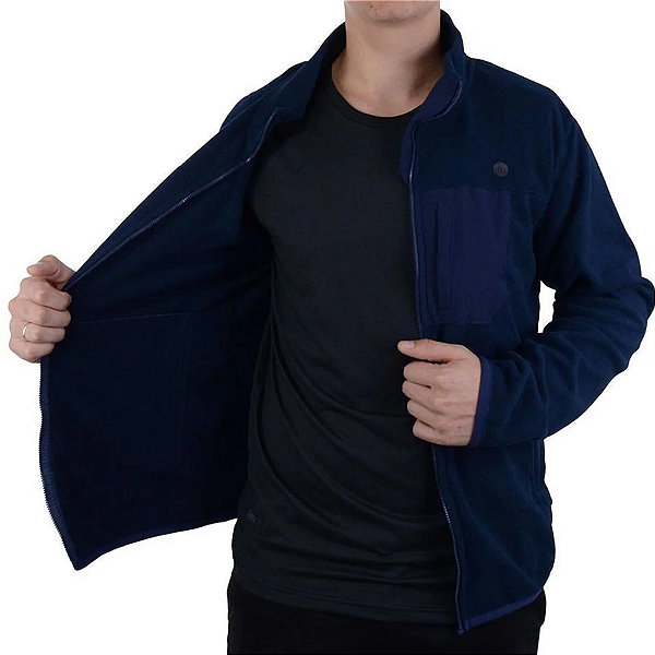 Jaqueta Masculina Fleece com Ziper