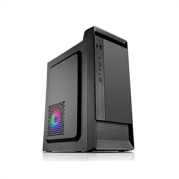 Gabinete Office, Pixxo, Com Fonte 200W + Cabo, Micro-ATX/ITX, Preto - CG1651
