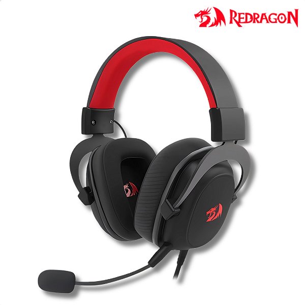 Headset Wireless Gamer, Redragon Zeus Lite, Com Fio, Preto - H510-LT