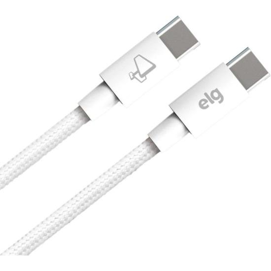 Cabo Tipo C x Tipo C TC602 2 Metros Branco ELG