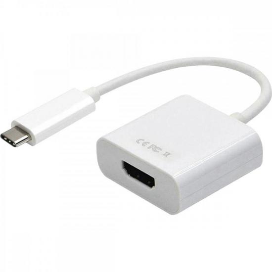 Adaptador USB Tipo C Macho Para HDMI Femea ADAP0056 Branca Storm