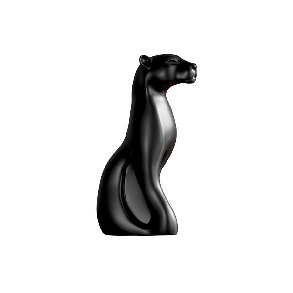 Escultura de Pantera Negra Elegante