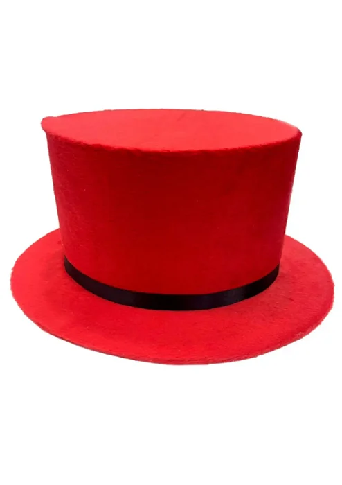 Cartola Aveludada- Preto /Branco/Vermelho