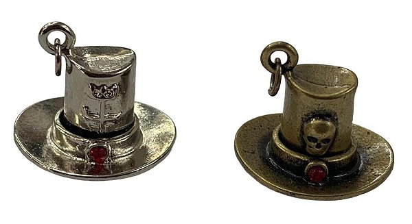 Pingente chapéu strass vermelho