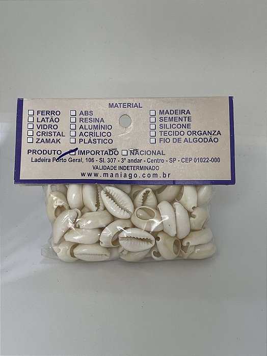 Búzios Pequeno Natural Cortado - 25g