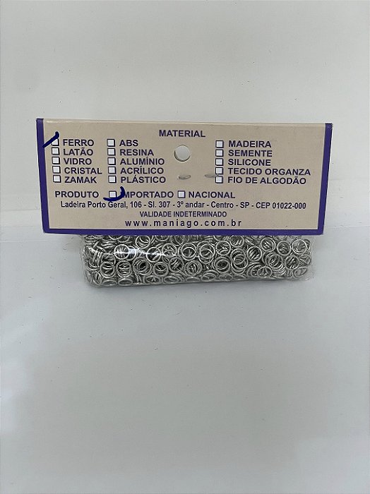 Argolinha de Metal cor Prata - 25g