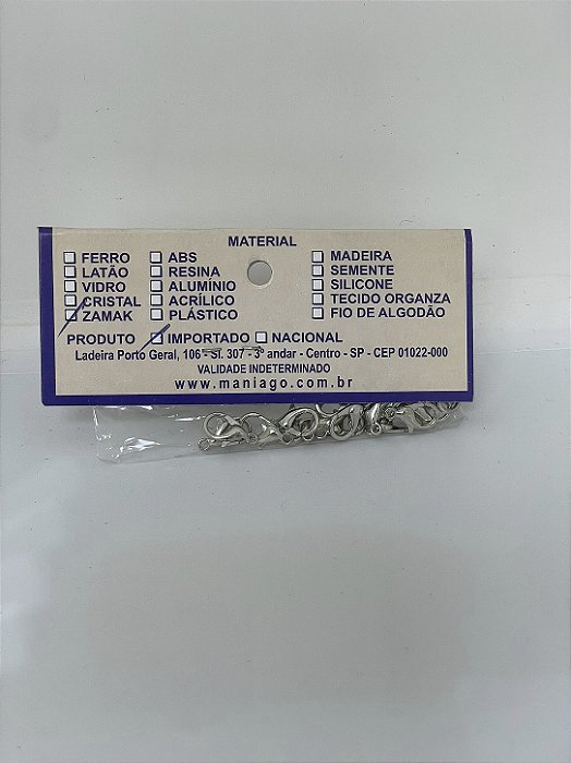 Fecho Lagosta N°12 - 20 peças