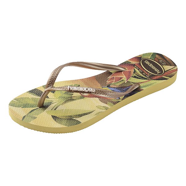 Chinelo Adulto Havaianas Estampa Tropical Conforto Estilo Slim