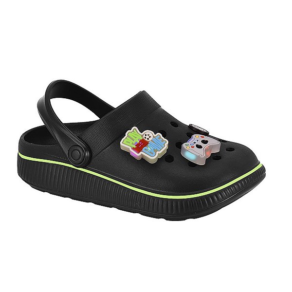 Babuche Clog Infantil Gamer que pisca Conforto e Diversão 2874.407