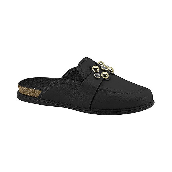 Mule Clog Feminino Beira Rio Casual Confortável Com Pedraria 4317.106