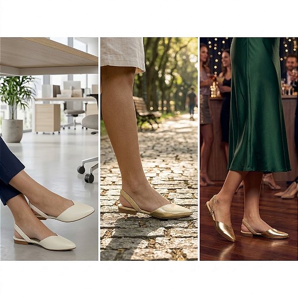 Sapatilha Mule Feminino Beira Rio Slingback Bico Fino Elegante 4134.446