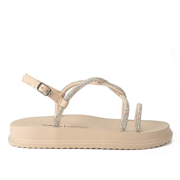 SANDALIA PAPETE DAKOTA RASTEIRA STRASS FEMININA Y6246