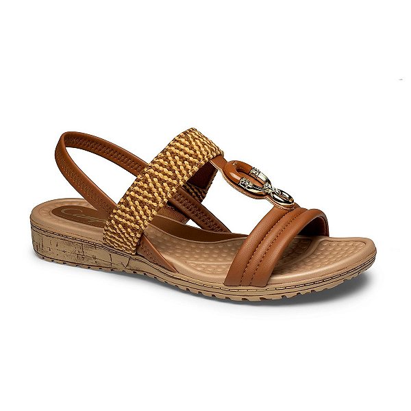 Sandalia feminina calce fácil tamanho especial Campesí CE163